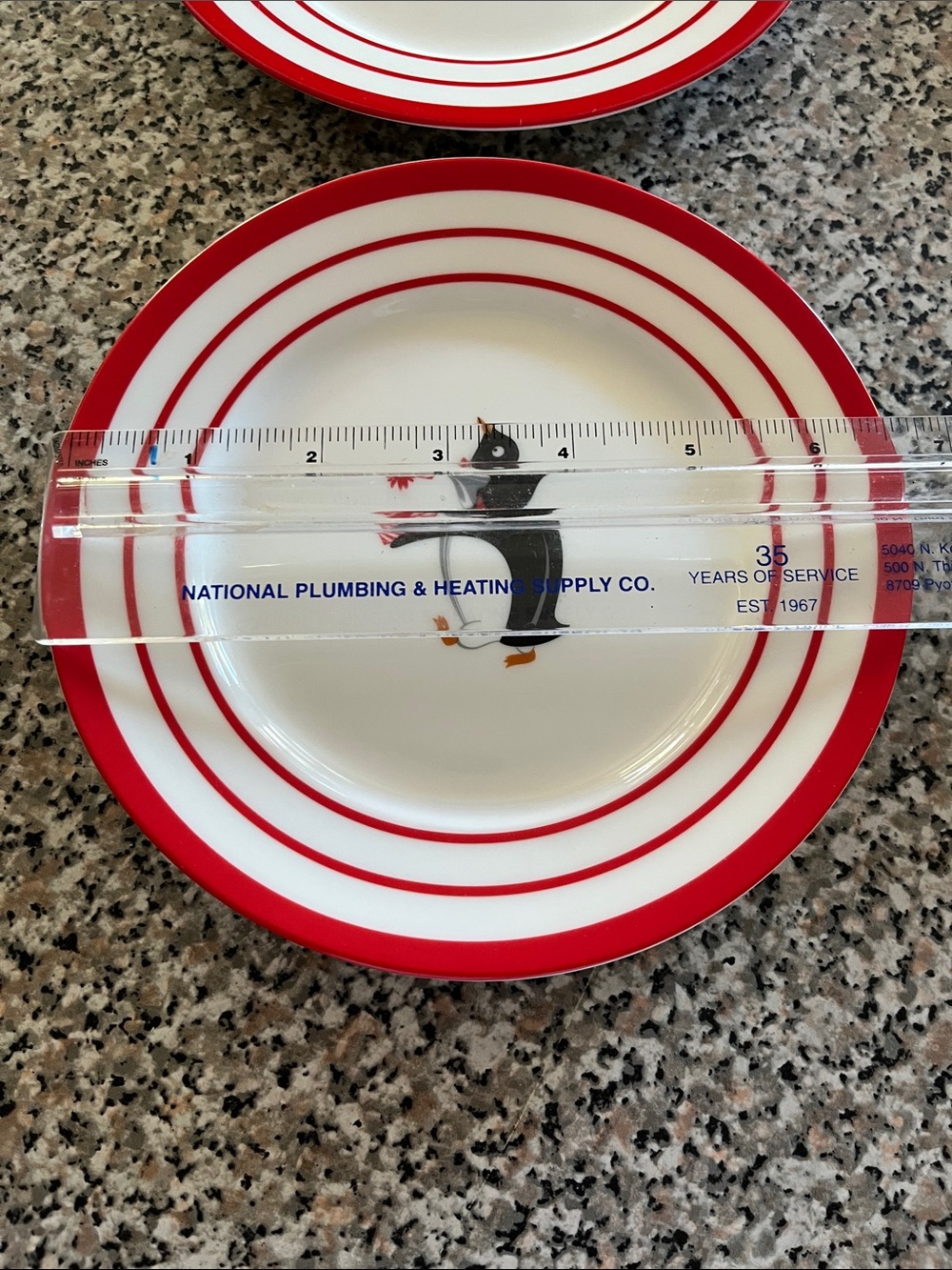 Field's Marketplace Red & White Penguin and Polar Bear Canapé Plates - Set of 6 - Picture 4 of 7